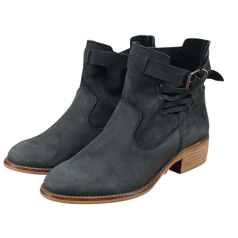 Coolway Anthropologie US 9-9.5 EU 40 Gray Nubuck Leather Slouchy Booties